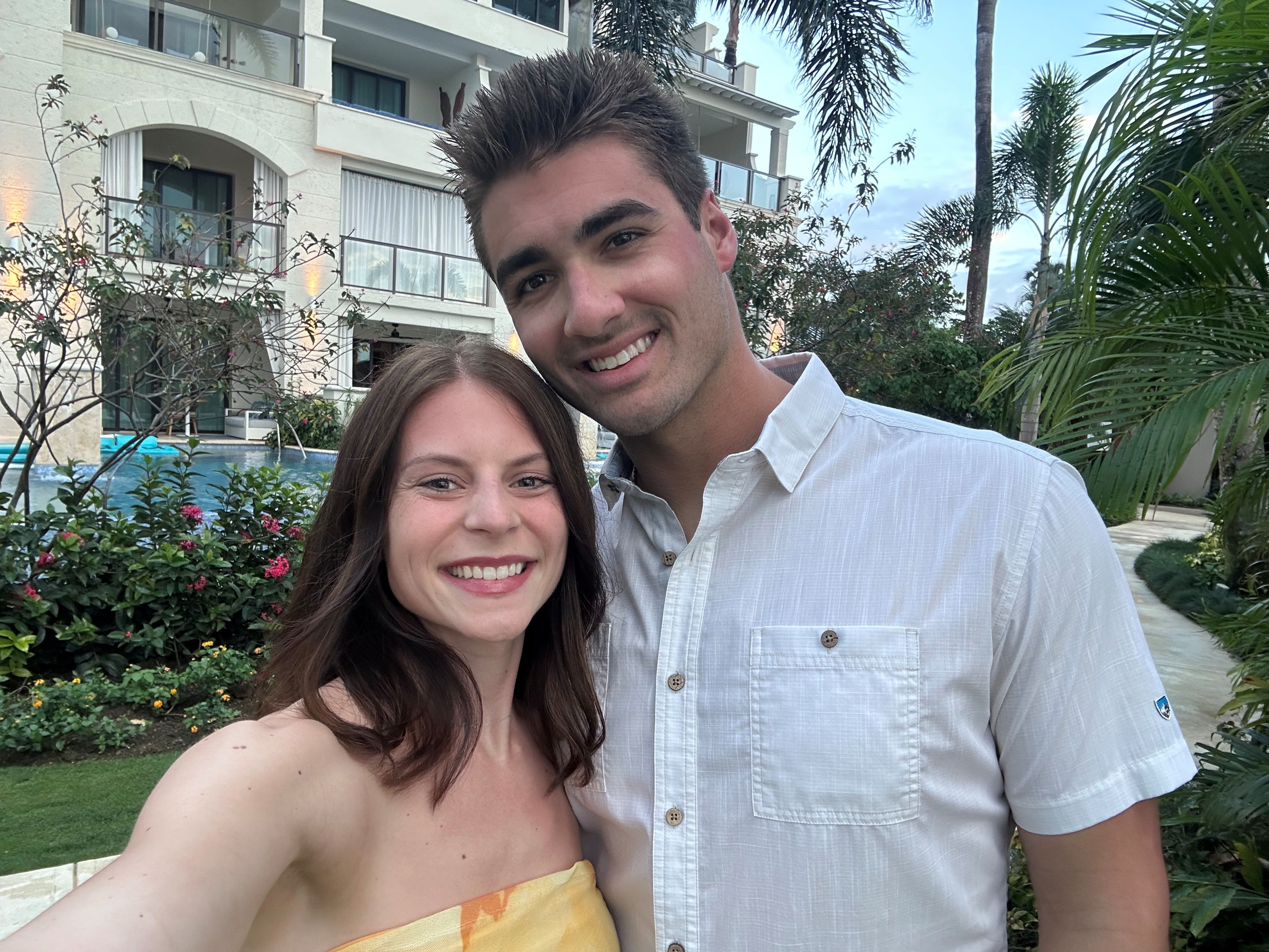 Sydney and her husband at Sandals Negril